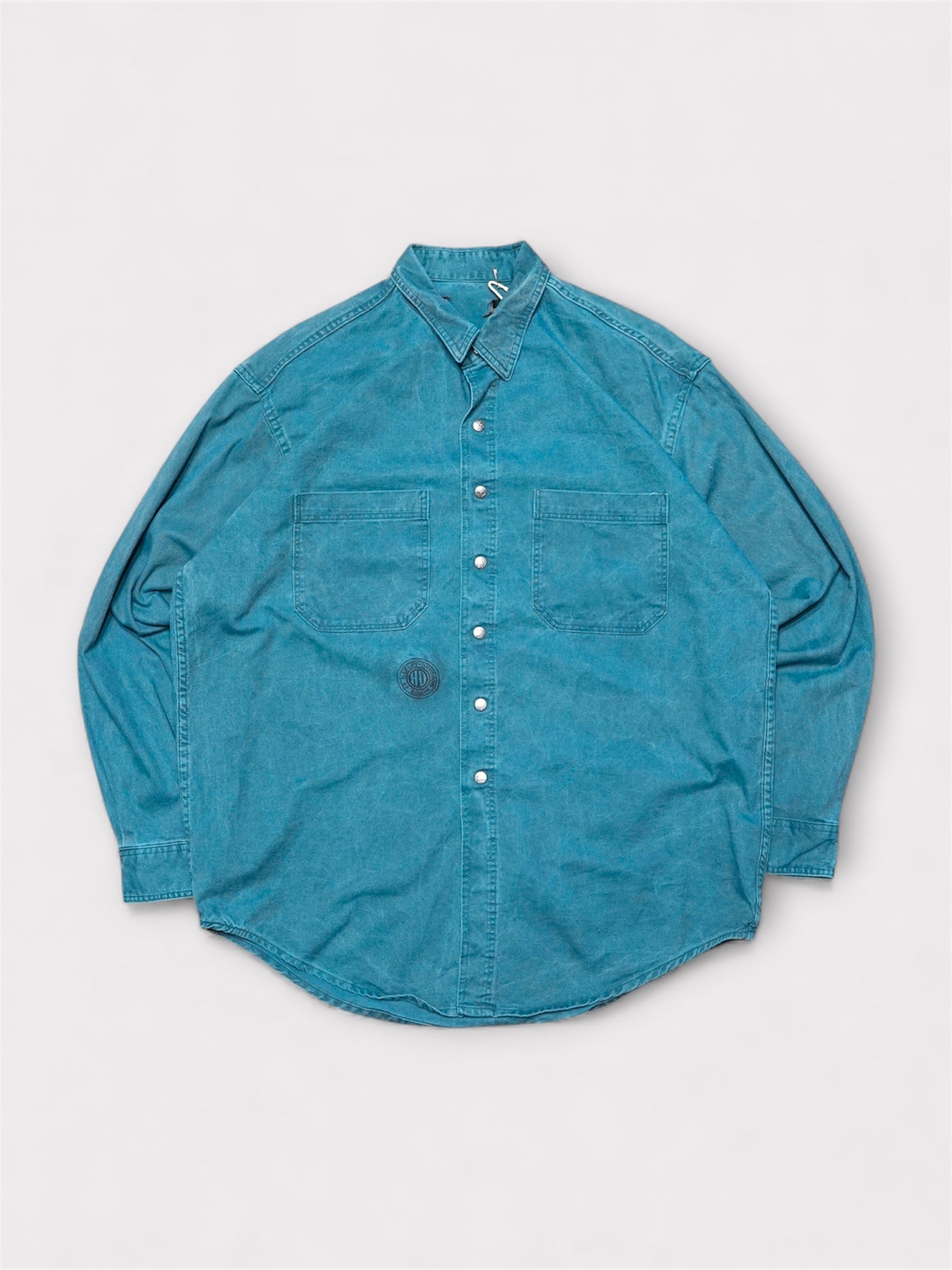 Deadstock 80's  HARLEY-DAVIDSON Cotton twill work shirt made in Dominica 【L】デットストック 80年代 ドミニカ製 ハーレーダビットソン コットンツイル ワークシャツ