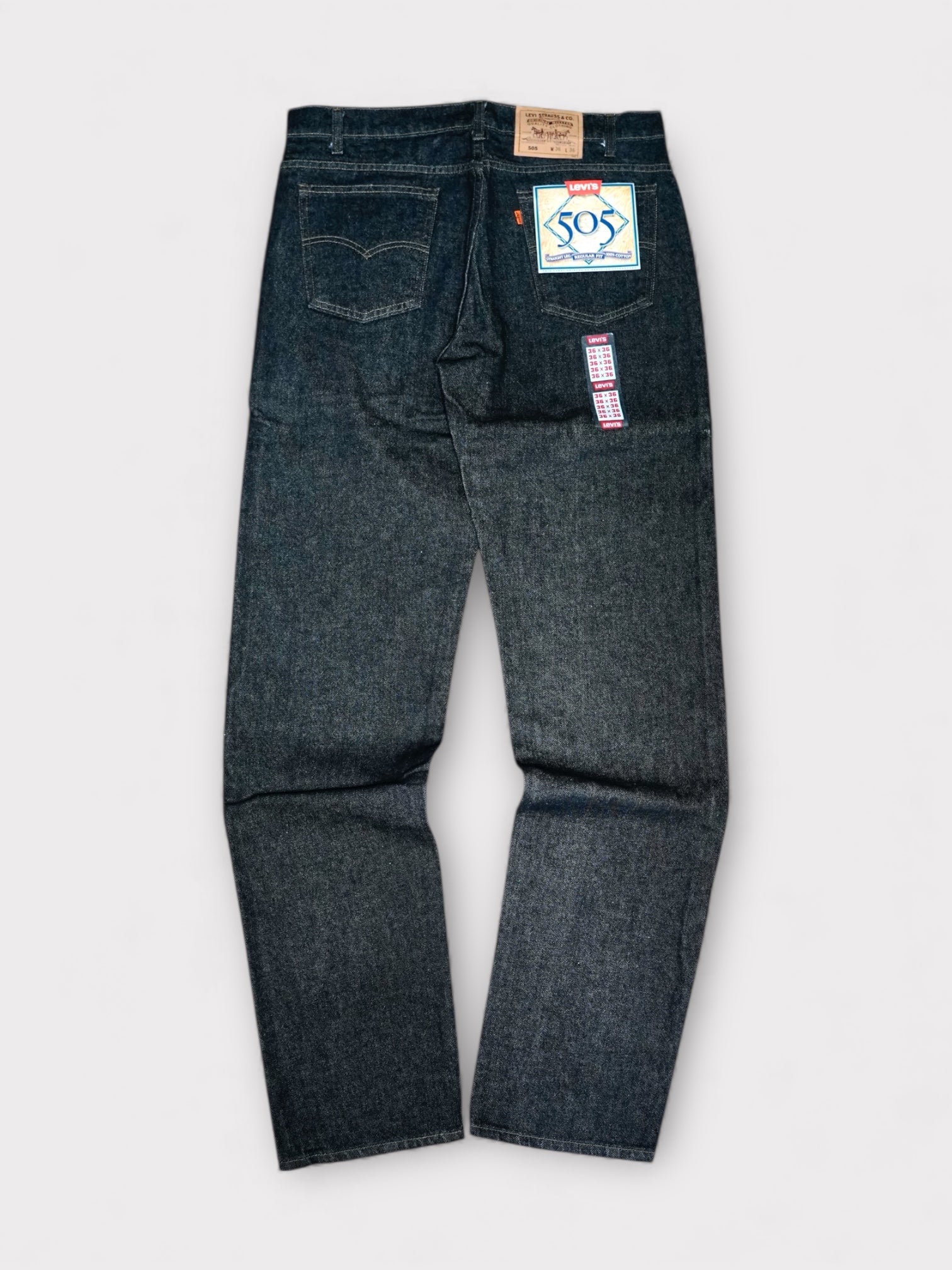 Deadstock 90's Levi's 505 先染め Black made in USA デッドストック