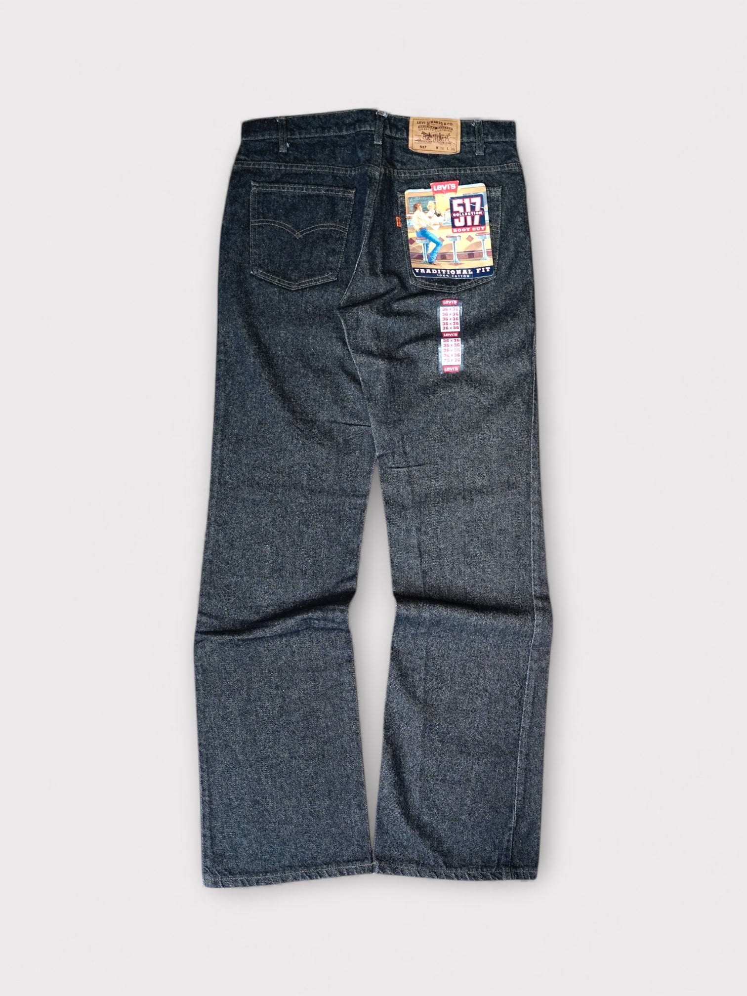 Deadstock 90's Levi's 517 先染め Black made in USA 【W36 L36