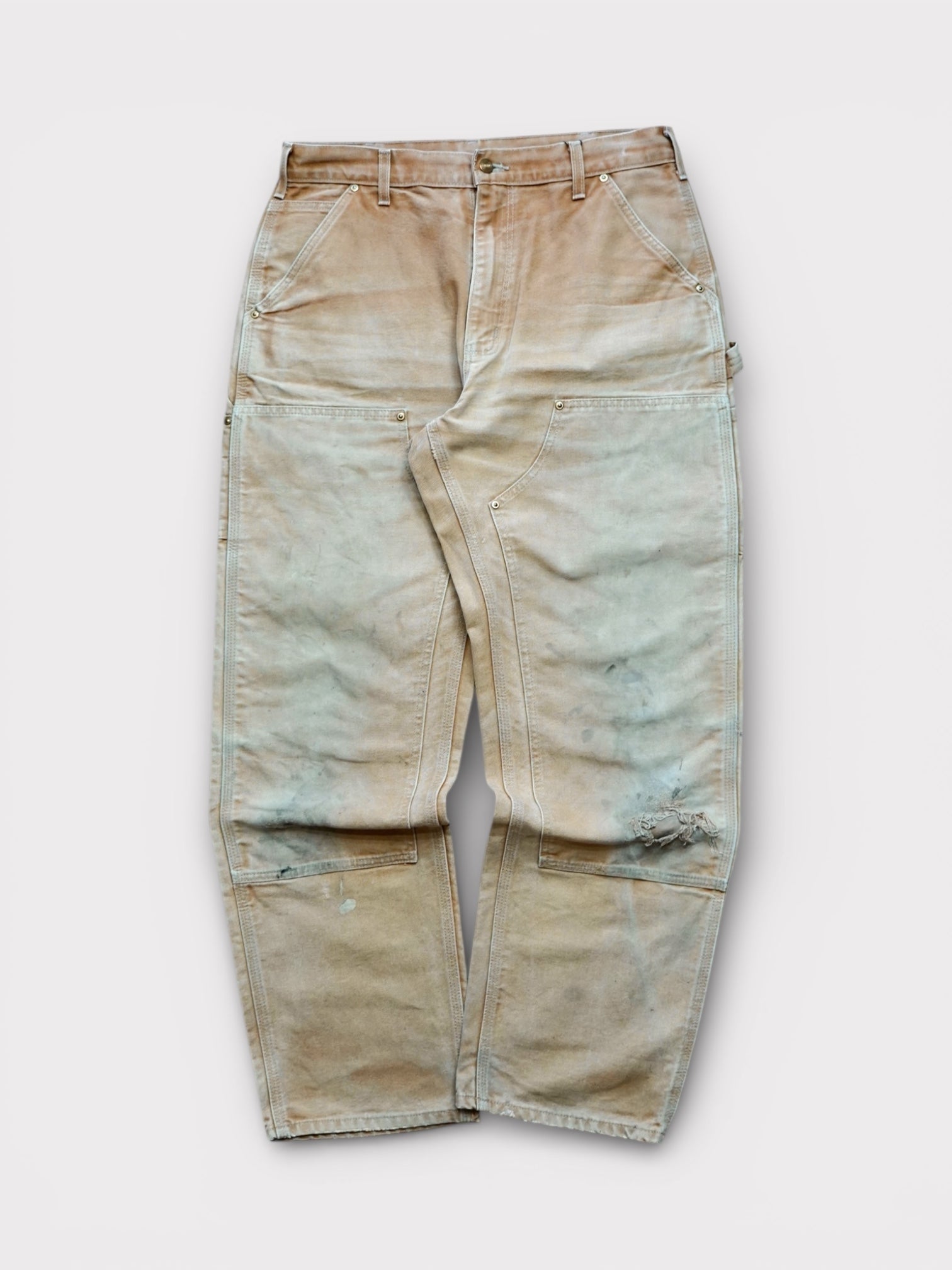 00's CARHARTT Double knee duck painter made in USA【W34 L32
